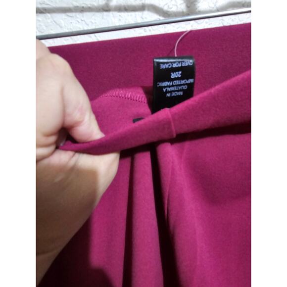 New Ashley Stewart Skirt Flounced  Plus Size 20 Raspberry Elastic Waist (833) - Picture 4 of 5